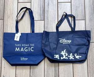Lot of 2 Disney Store Reusable Shop Bags - Disney On Stage + Silhouettes